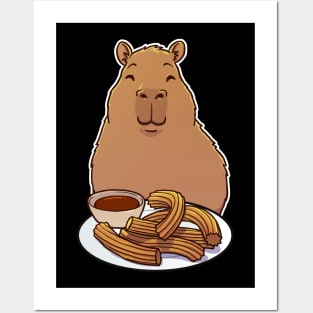 Capybara Churros Posters and Art